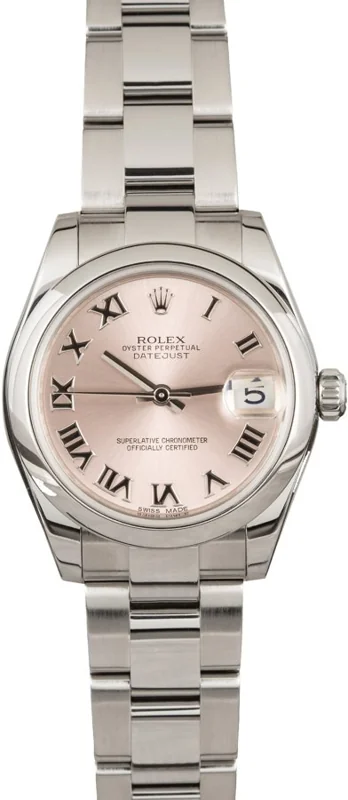 Rolex Datejust 31 178240, Pink Roman dial, Oyster