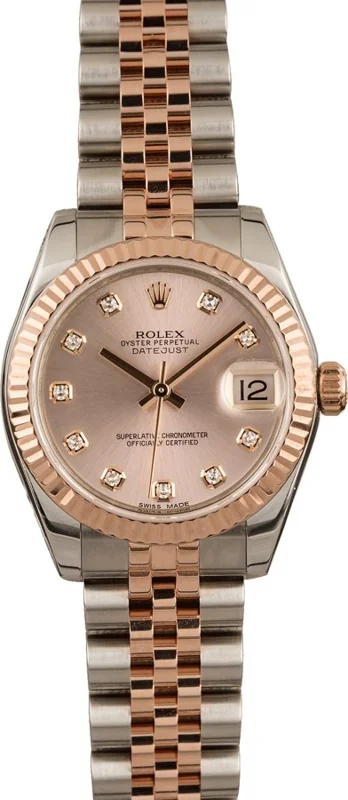 Rolex Datejust 31 178271, Pink diamond dial, Jubilee