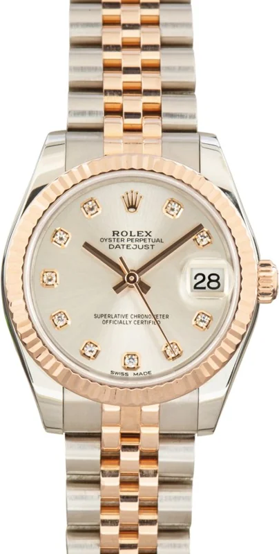 Rolex Datejust 31 178271, Silver diamond dial, Jubilee