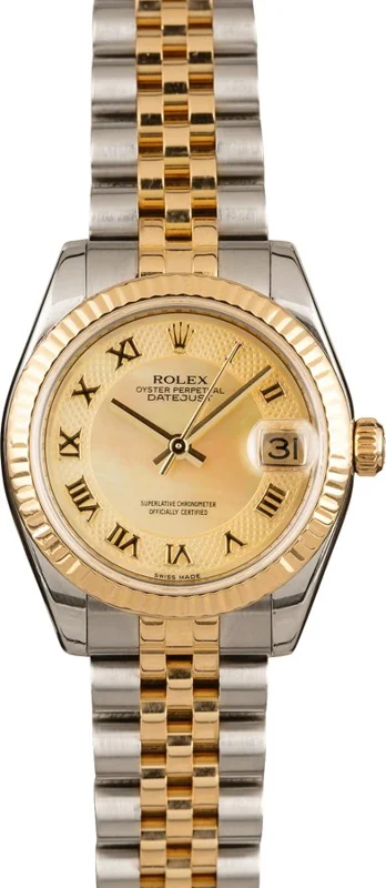 Rolex Datejust 31 178273, Champagne Roman dial, Jubilee