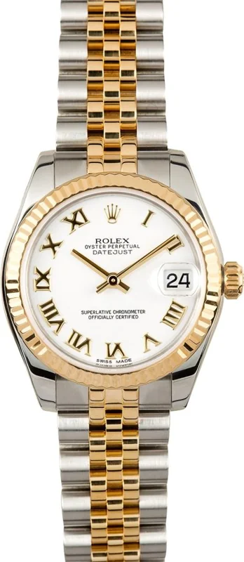 Rolex Datejust 31 178273, White Roman dial, Jubilee