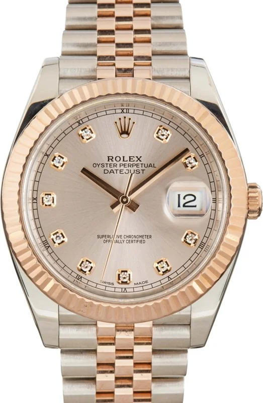 Rolex Datejust 41 126331, Pink diamond dial, Jubilee