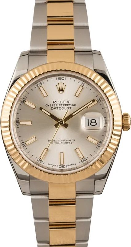 Rolex Datejust 41 126333, Silver stick dial, Oyster