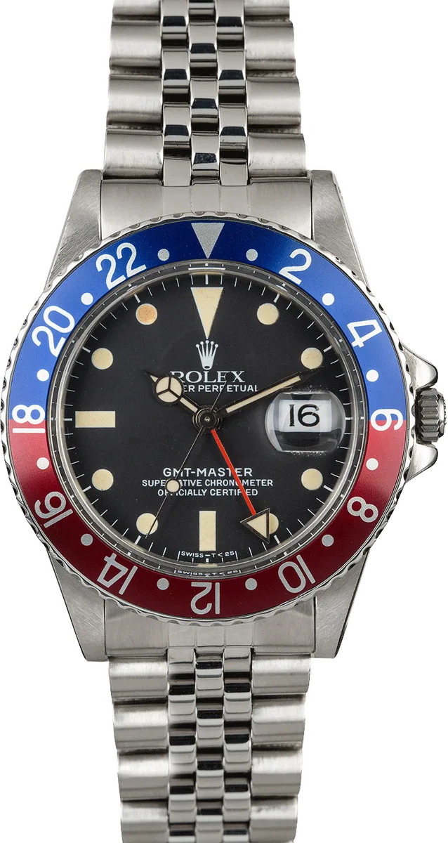 Rolex GMT-Master II (5-Digit & Vintage, Aluminum Bezel) 16750
