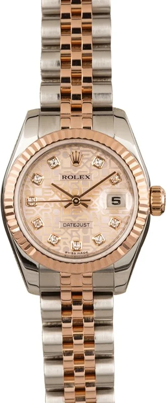Rolex Lady-Datejust 26 179171, Pink diamond dial, Jubilee