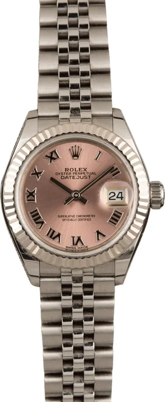 Rolex Lady-Datejust 28 279174, Pink Roman dial, Jubilee