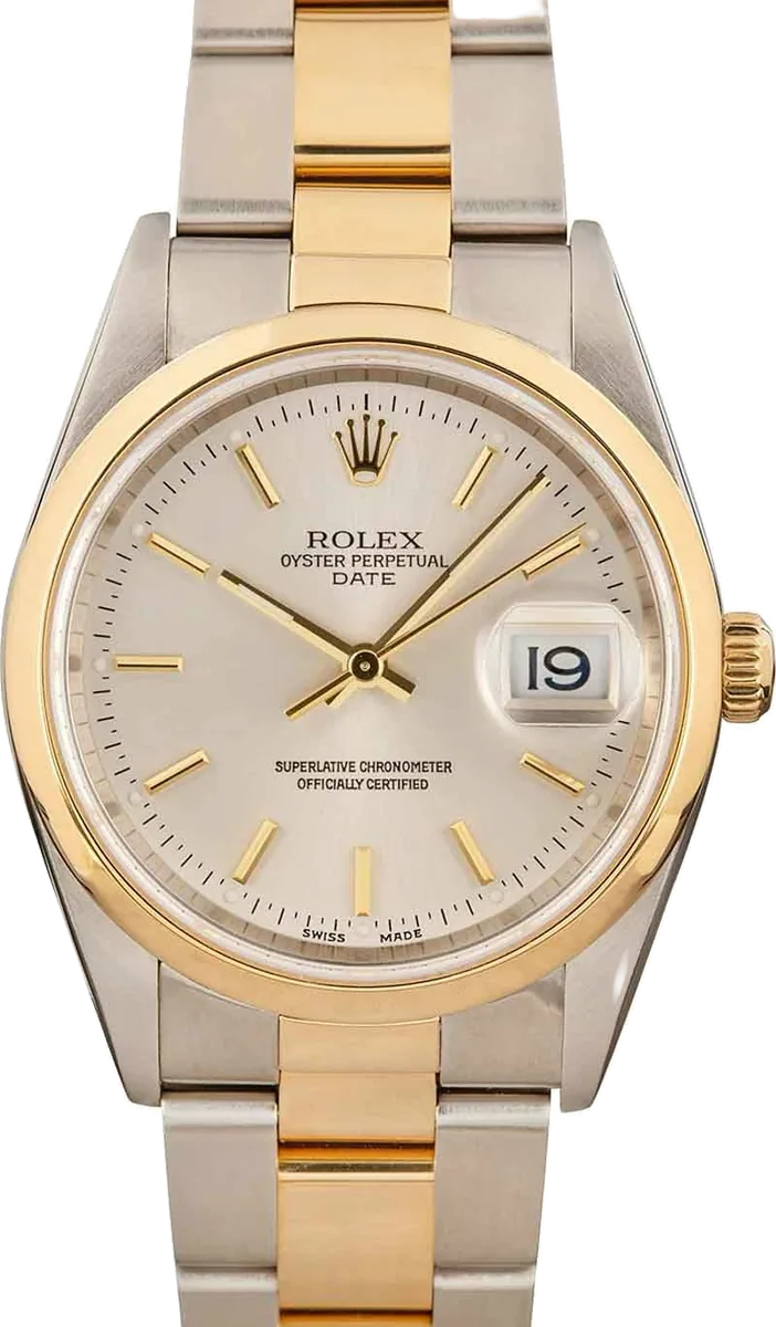 Rolex Oyster Perpetual Date 34 (5-Digit Two-Tone & Gold) 15203