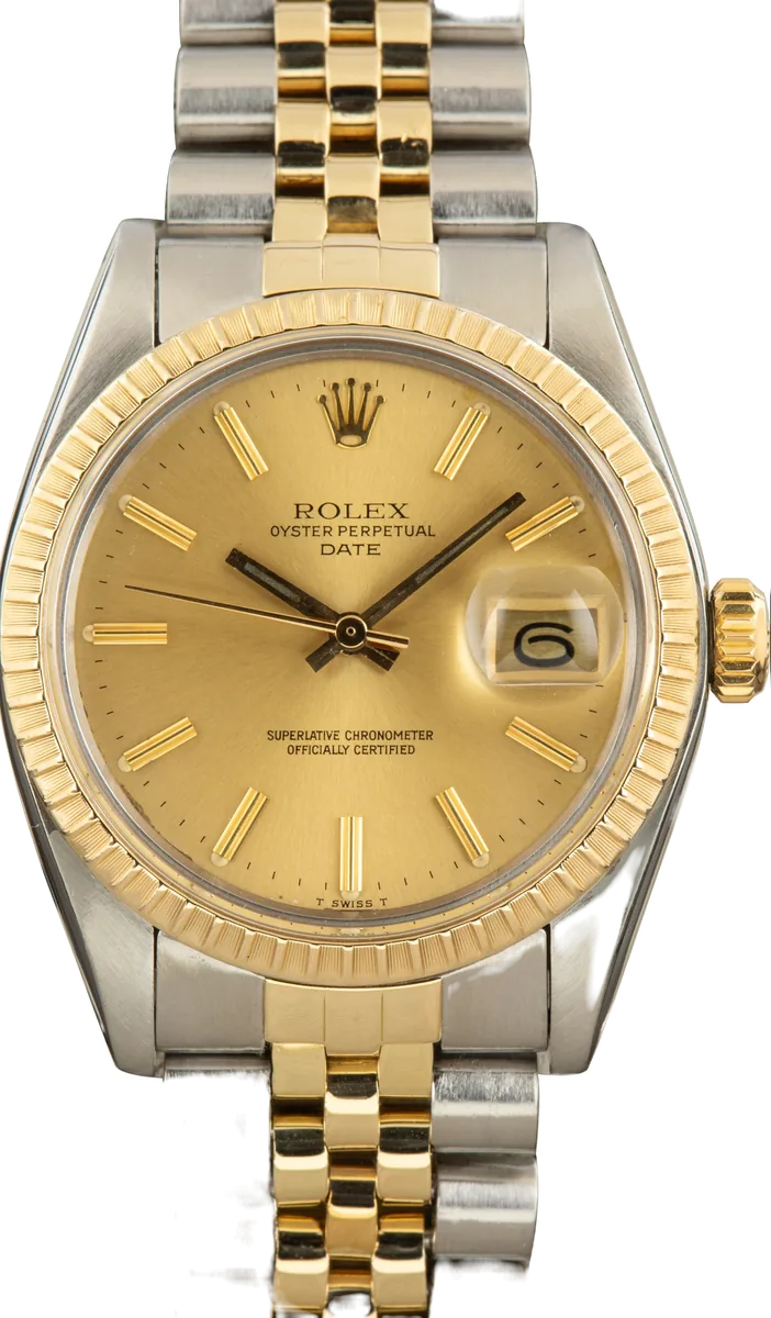 Rolex Oyster Perpetual Date 34 (Vintage 4-Digit Gold & Gold-Fill) 1505