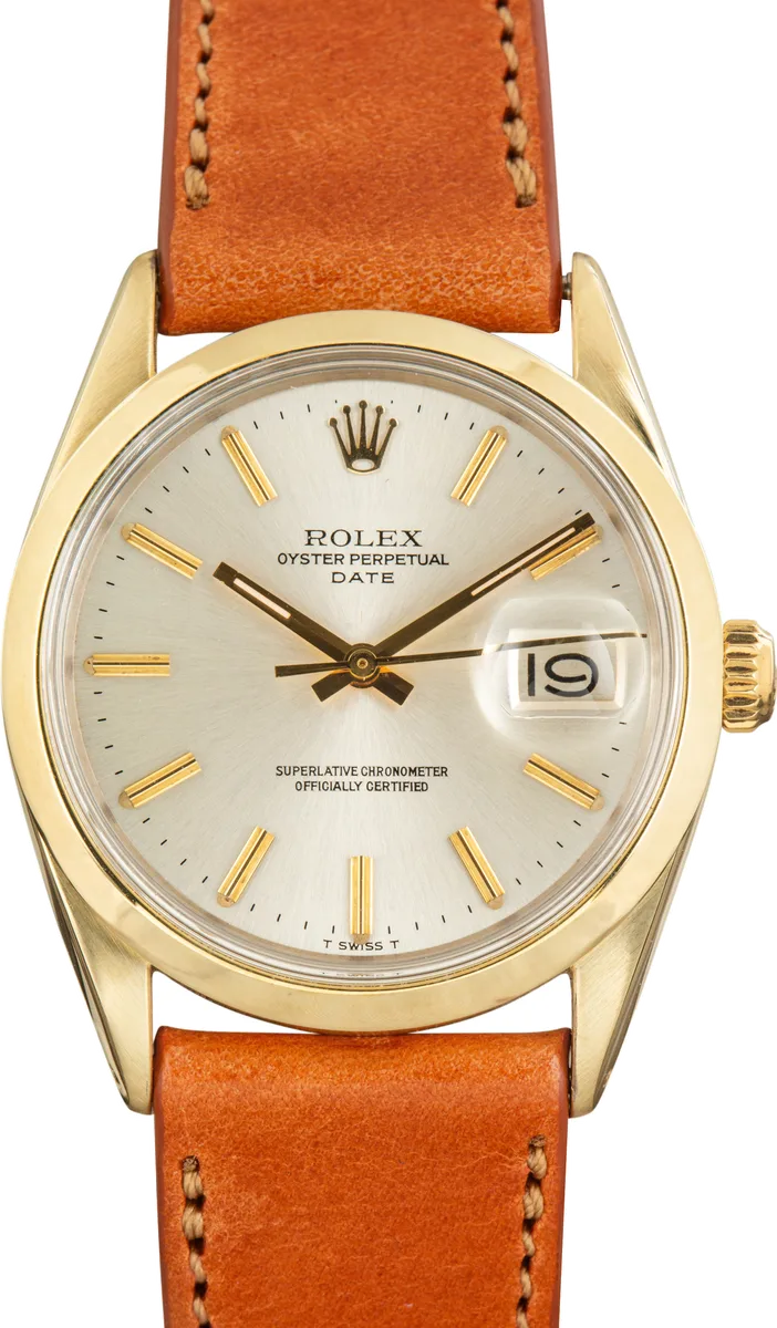 Rolex Oyster Perpetual Date 34 (Vintage 4-Digit Gold & Gold-Fill) 1550