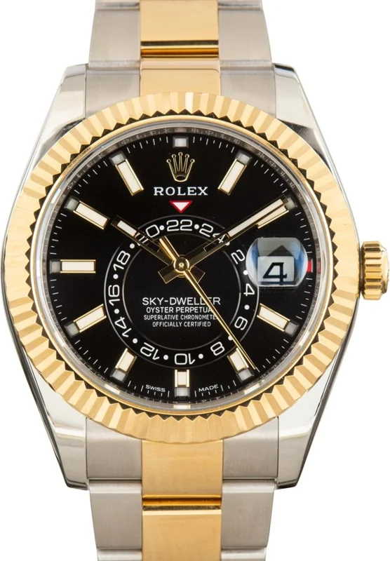Rolex Sky-Dweller 326933, Black stick dial, Oyster