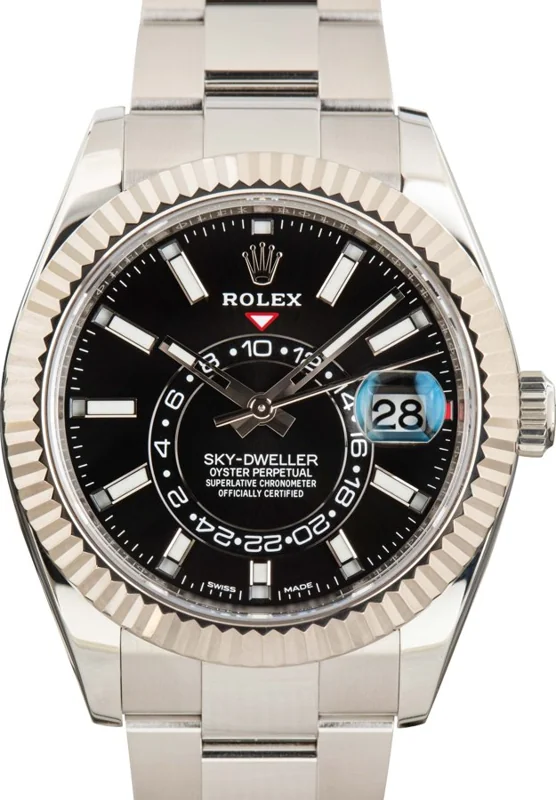 Rolex Sky-Dweller 326934, Black stick dial, Oyster
