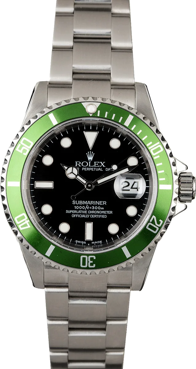 Rolex Submariner Date (5-Digit, Kermit Variant) 16610V