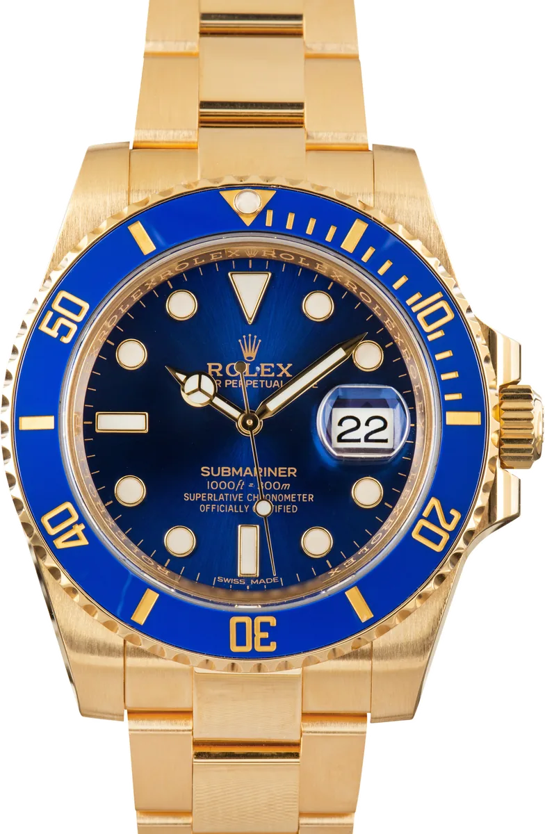 Rolex Submariner Date (6-Digit, Ceramic, Gold & Two-Tone, 40mm) 116618